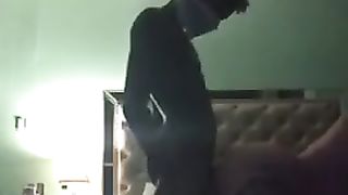 Milky tranny penetrates big black cock