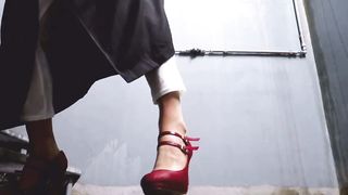 My gimp task, In the high high-heeled slippers urinated and strewn (two)