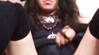 Me doy sentones en el faux-cock pasa esto