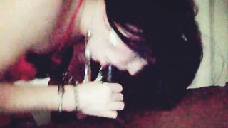 BIG BLACK COCK Predominates My Milky Sissy Queer Throat