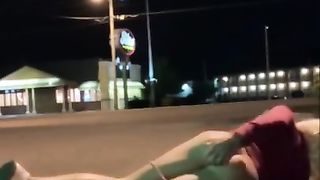 Lengthy Skinny Public Pound Machine Cindie Enjoy is SO RISKY Fuck Stick!