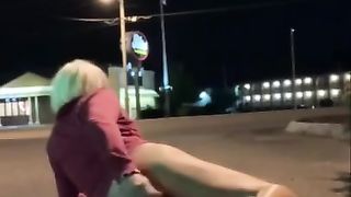 Lengthy Skinny Public Pound Machine Cindie Enjoy is SO RISKY Fuck Stick!