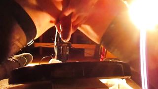 CD rectal climaxes from ginormous faux-cock