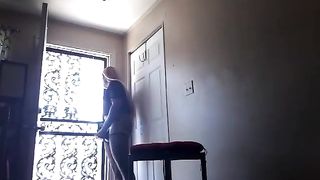 Glorious dark-hued transsexual