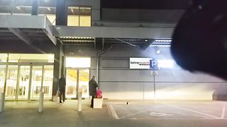 CROSSDRESSER IN PUBLIC TAKE OF HER STILETTOS IN PUBLIC NEAR DOLL