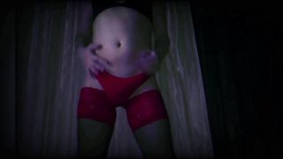 Karina Strawberry CD in crimson Undergarments demonstrate rectum