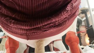 Encaged sissy plays with cunny while parent is out part six