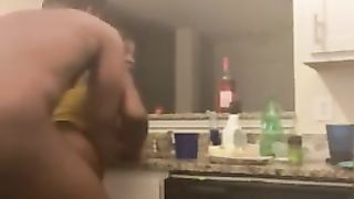 steamy black tgirl boinks in da kitchen