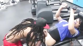 Sasha jerks fresh gym mate