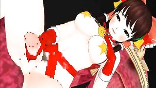MMD Touhou Hermaphroditism Reimu Hakurei Compilation