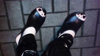 dark-hued platform catapults with toerings on my luxurious soles