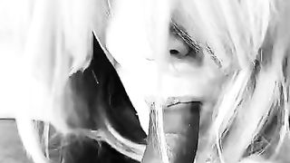 Ebony jizz-shotgun luving sissy