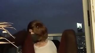 Uber-Cute cd at home on balcony