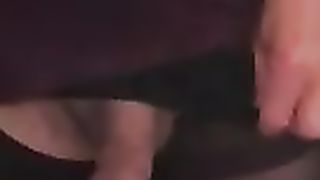 Ebony groin less stockings and mini micro-skirt