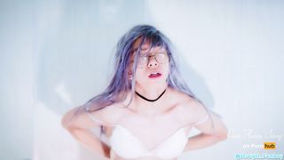 Adorable Japanese Sissy Jerk & Groan in Talk