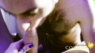 Inhaling on the largest trans fuck-stick