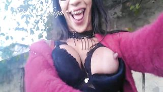 Paloma Veiga deixo o fã chupa na rua.