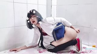 Super-Cute Chinese Sissy Ass Fucking Popshot in Talk