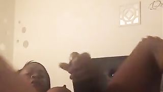 Black TRANSSEXUAL loving a man before cumming on his face