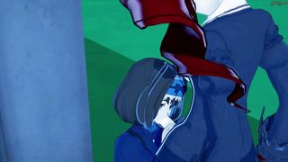 Futa Micha gullet plows Garie. Symphogear Hermaphroditism Anime Porn.