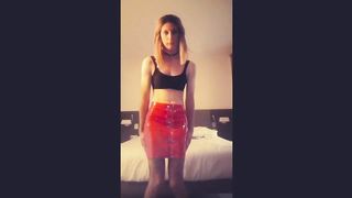 Janelle, skirt, caboose to munch