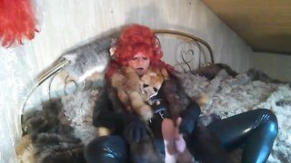 Nylon homosexual with furs