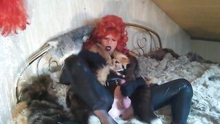 Nylon homosexual with furs