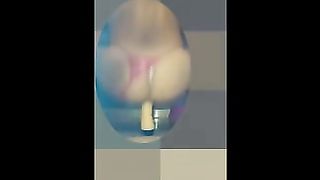 frolicking with   mommy's plaything