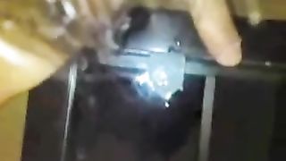 Super-Steamy t-model undresses, masturbates and finishes off on web cam