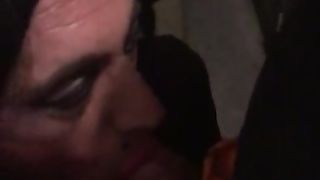 Lea fellates in the cellar