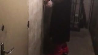 Lea fellates in the cellar