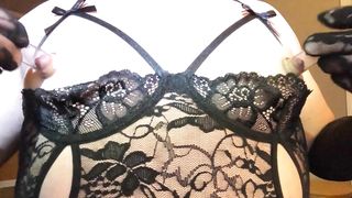 Slave Sissy TV nip pumping display