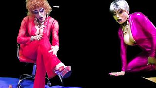 t-girl niclo gorgeous damsel getting off