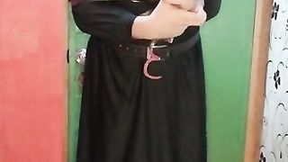 Crossdresser College Girl Self Restrain Bondage