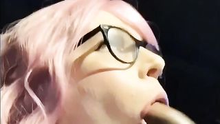 TRANSSEXUAL Tiffany Marie gasps on big black cock and facial cumshot