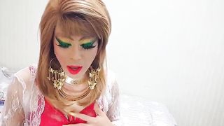 t-model niclo fabulous green eye make-up