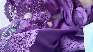 Aged fashioned g-string jerk and spunk