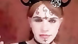 Smoking sissy gay chrissie blacked