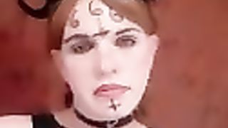 Smoking sissy gay chrissie blacked