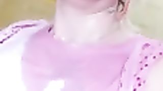 Grubby nymph chantelle swallows mans pee & socks a fellow's spear