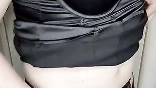 Sissy Breezy in Tiny Sundress Fishnets and High High-Heeled Slippers