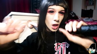 Wielded Punk Ladyboy Deep-Throats trio Spunk-Pumps Dirty Bukakke Gargle Feetjob