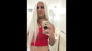 Silver Light-Haired Crossdresser