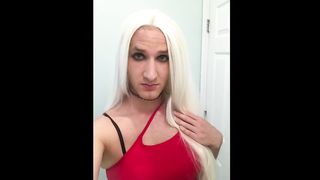 Silver Light-Haired Crossdresser