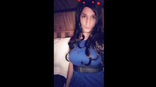 Curly Chocolate-Colored Haired Crossdresser