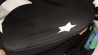 Trans Abdl babynikachu plays with horn before nappy switch