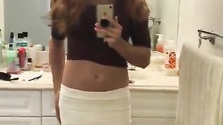 Crossdresser Looking at Mirror (Loop)