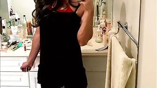 Crossdresser Looking In Mirror (Loop)