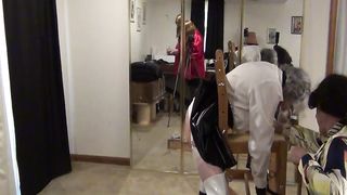 Ronni arched over and porked by Stephanie who rings her bells