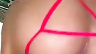 Transsexual paris crimson undergarments